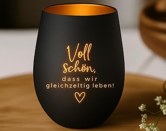 Kerze im Glas – Windlicht Geschenk für Herzensmensch | Beste Freundin, Mama, Schwester | Emotionale Geschenkidee mit Spruch - Geburtstag