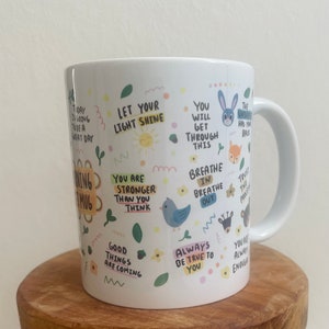 Tasse Kaffeetasse THE MORNING MINDSET Mug Geschenk Freundin Kollegin Kaffeebecher physische Gesundheit Affirmation Bild 3