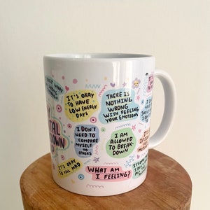 Tasse Kaffeetasse My mental breakdown Geschenk Freundin Kollegin Kaffeebecher physische Gesundheit Affirmation Bild 3