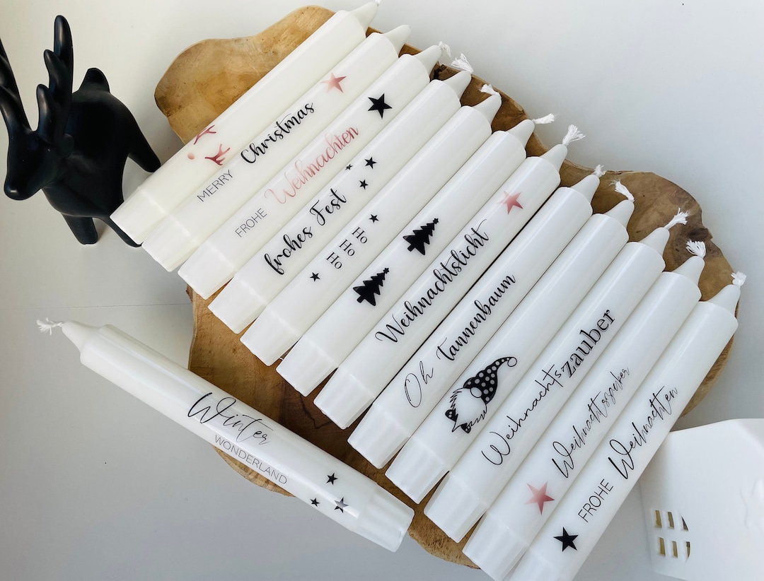 Stabkerzen Weihnachten Weihnachtskerze Dekoration Adventskerze ...
