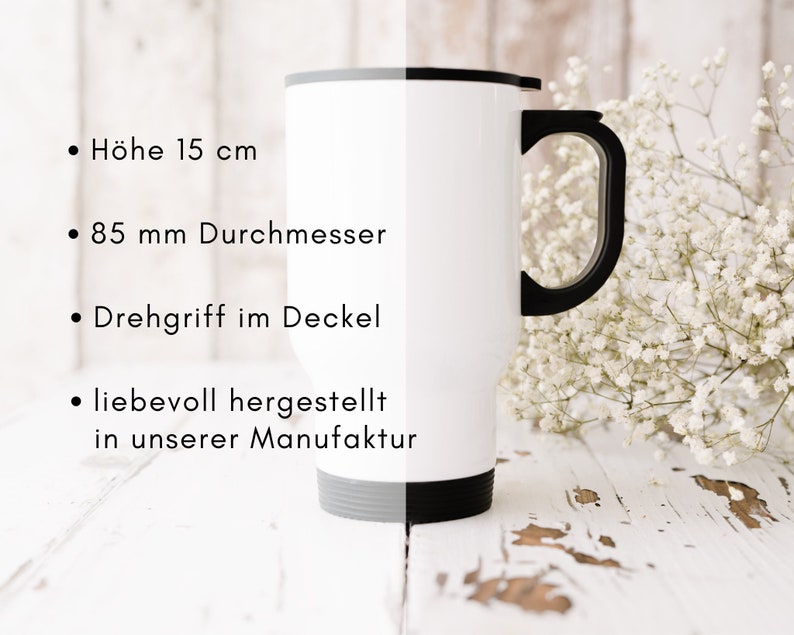 Thermobecher DAD Geschenk Büro Papa Becher Edelstahl Kaffee TO-GO Geschenk für ihn personalisiert mit Namen Bild 2