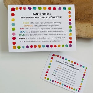 Carte - Adieu jardin d'enfants - Adieu garderie - Merci - Cadeau d'adieu DIN A6 ou A7