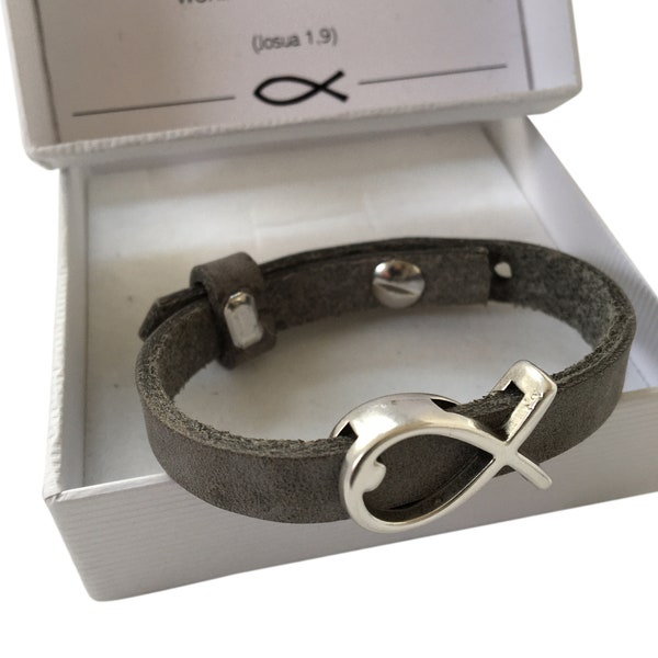 Bracelet communion - gift communion - confirmation - leather bracelet