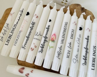 Stick candle, gift, Valentine's Day, favorite people, souvenirs, stick candles with saying