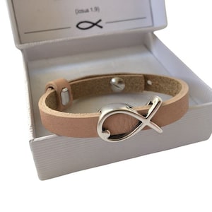 Armband communie - geschenk communie - bevestiging - leren armband