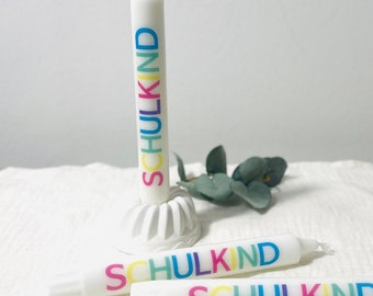 School enrollment candles - candle - schoolchild - gift - gift idea - start of school - optionally with candle holder