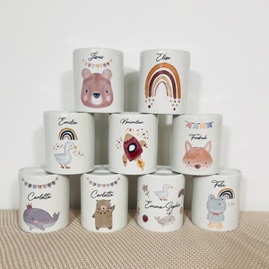 Spardose für Kinder, personalisiert mit Namen, Geschenk, Sparbüchse aus Keramik, Kinderspardose, Keramik, Geschenk für Jungen Mädchen