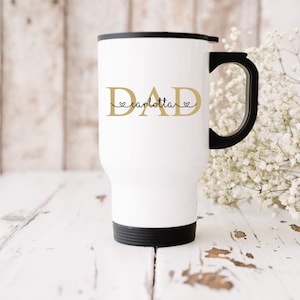 Thermobecher DAD Geschenk Büro Papa Becher Edelstahl Kaffee TO-GO Geschenk für ihn personalisiert mit Namen Bild 1