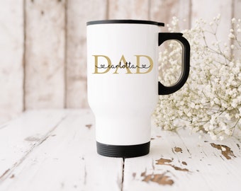 Thermobecher DAD| Geschenk | Büro| Papa| Becher Edelstahl | Kaffee | TO-GO | Geschenk für ihn| personalisiert mit Namen