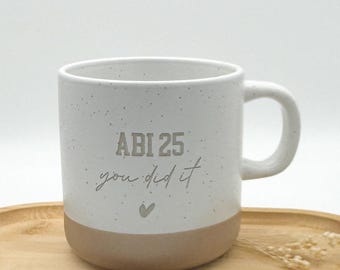 Cup, coffee cup, gift for graduation, Abitur, gift idea, - exam - graduates - graduation ceremony, graduation 2025, Abitur 2025