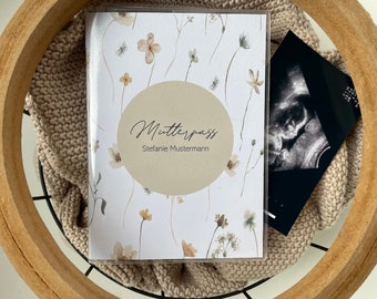 Maternity Passport Cover "Flower Meadow" -Passport Cover Pregnancy -Maternity Pass