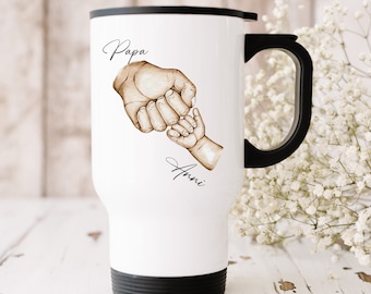 Mug thermos Papa| Cadeau | Bureau| PAPA| Tasse en acier inoxydable | Café | À ALLER | Cadeau pour lui| personnalisé avec le nom | Fête des pères