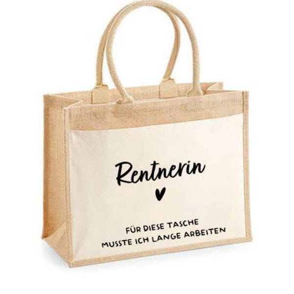 Pension gift farewell colleague gift bag jute shopper retirement farewell gift gift her