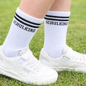 Calcetines de tenis para escolares 2026 - Regalo de regreso a clases para niños de primer grado -> Calcetines de tenis blancos, regreso a clases, relleno para conos escolares, calcetines para niños