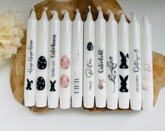 Stick candles - Easter - candles with saying - Easter gift - spring - souvenirs