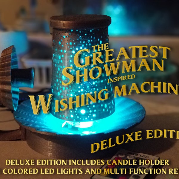 The Greatest Showman Wishing Machine - Movie Inspired Spinning Illuminated Lamp - Deluxe Edition