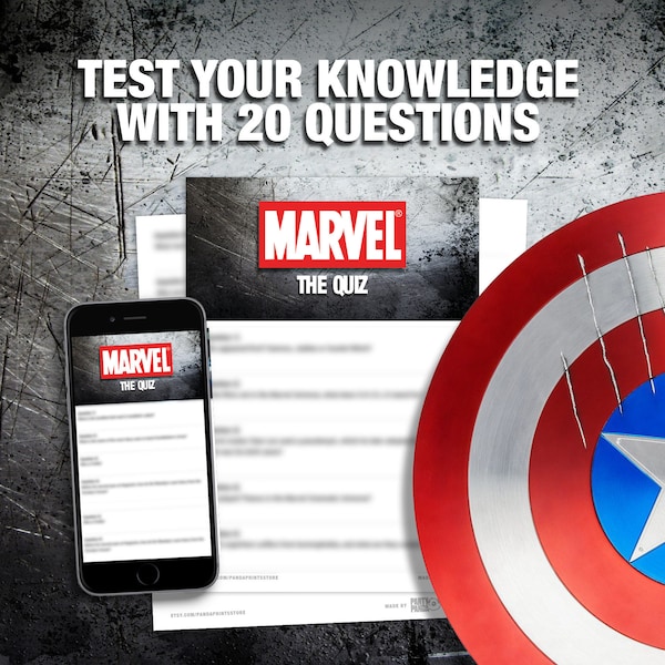 Marvel Universe Trivia | Printable Pub Quiz | Comic Book Stag Do Birthday Party | Fun Family Games Night | Disney Fandom Digital Download