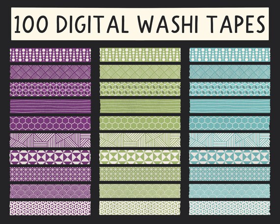Patterns & Text Washi Tape