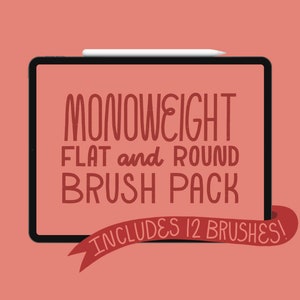 12 Procreate Monoweight Brush Pack