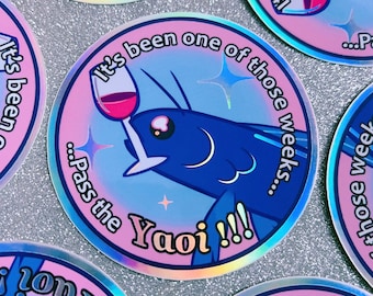 PASS THE YAOI ~ Holo Fish Sticker