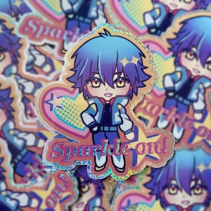 ¡AOBA BRILLA! ~ Pegatinas holográficas con purpurina