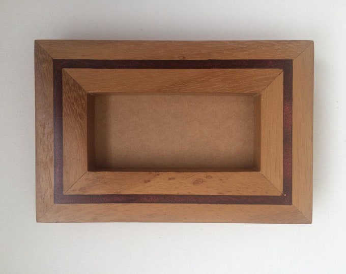 Timber Inlay Photo Frame Timber Picture Frame - Iroko Hardwood - Epoxy Resin Inlay - Etsy