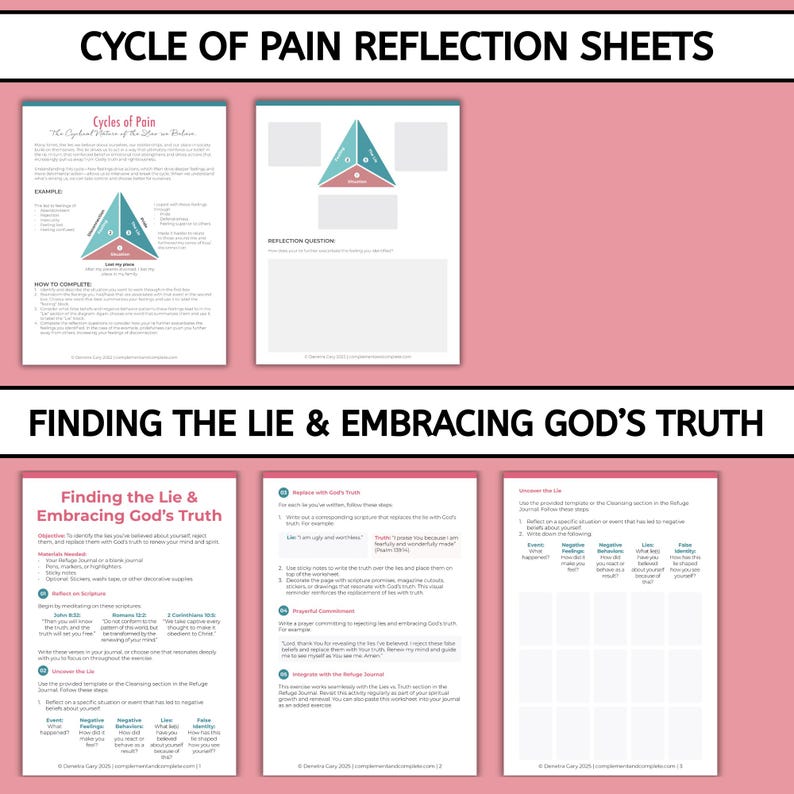 Healing Worksheets.pdf Christian Emotional Healing Worksheets: Faith-based Therapy Toolkit ...