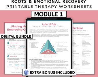 Hojas de trabajo de sanación emocional cristiana: Kit de herramientas de terapia basada en la fe (Descarga PDF)