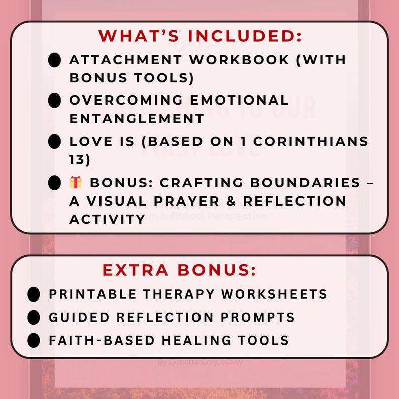 Christian Attachment Recovery Toolkit | Faith-based Therapy Worksheets ...