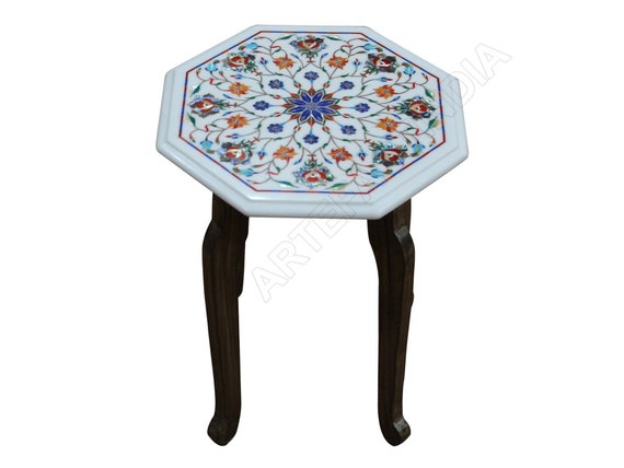Console Table Bedroom Furniture Stones Mid Century Artwork Inlay Table Top