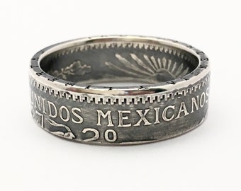 Mexiko 50 Centavos Silber Münzring