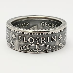 Australia 1 Florin Silver Coin Ring