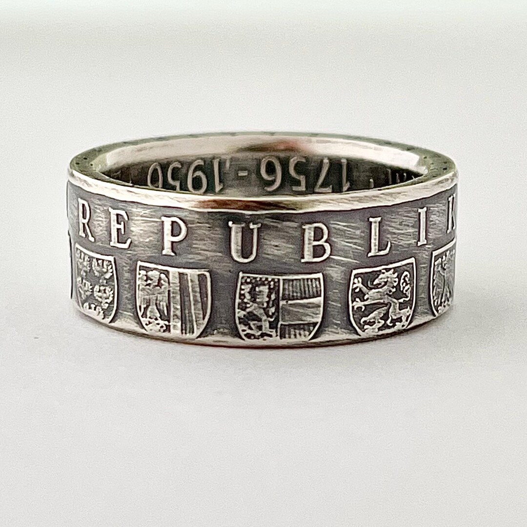 Austria 25 Schilling Silver Coin Ring - Etsy