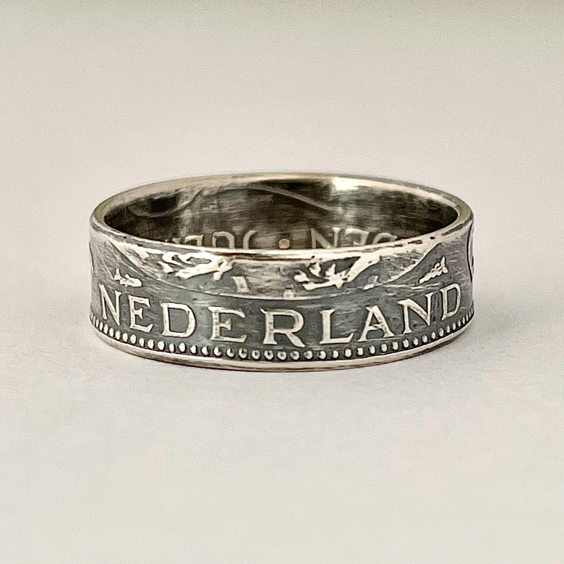 Netherlands 1 Gulden Silver Coin Ring - Etsy