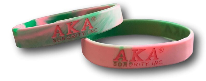 Alpha Kappa Alpha Tie Died Silicone Bracelet