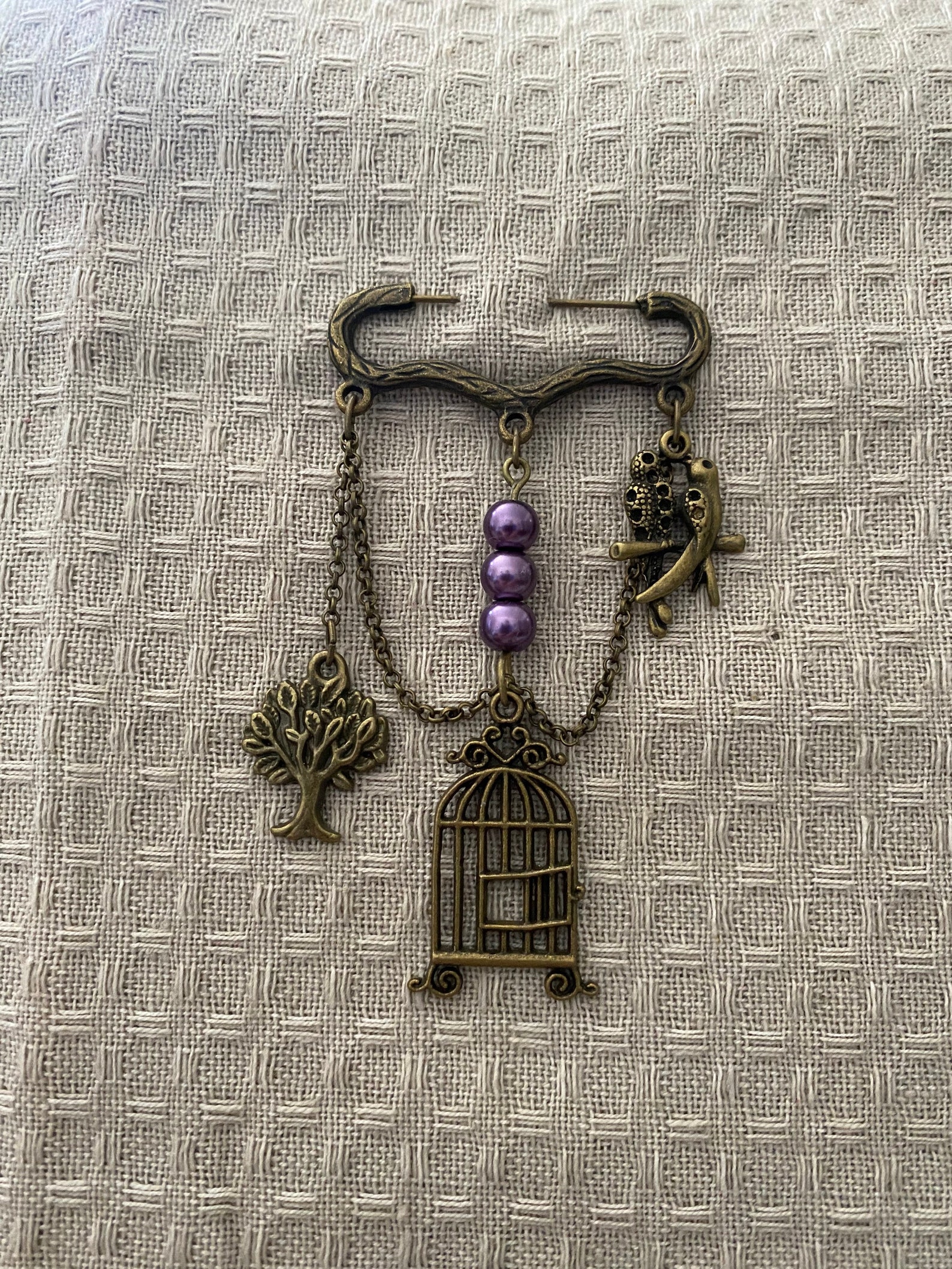 Handmade Brooch. Coat Brooch. Scarf Brooch. Etsy