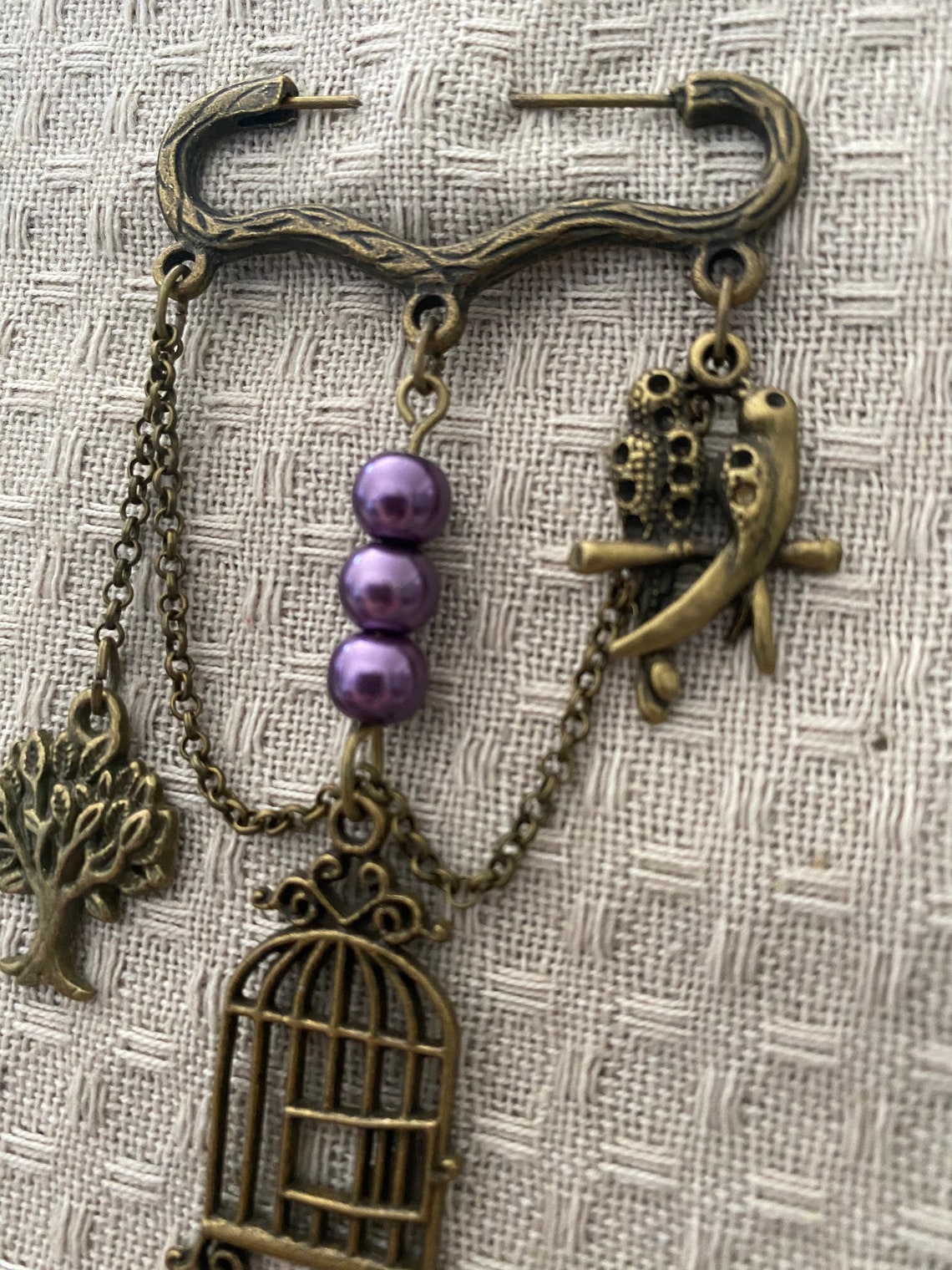 Handmade Brooch. Coat Brooch. Scarf Brooch. Etsy