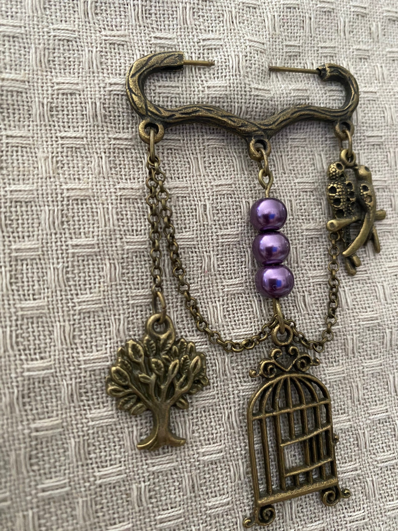 Handmade Brooch. Coat Brooch. Scarf Brooch. Etsy