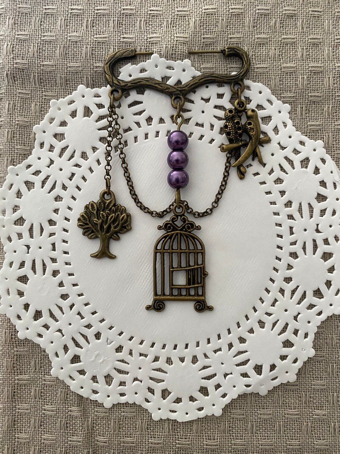 Handmade Brooch. Coat Brooch. Scarf Brooch. Etsy