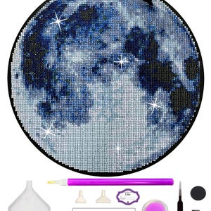 Full Moon Diamond Art Painting Kit, DIY Craft Kit for Adult Beginners image 6
