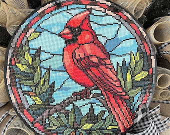 Diamond Art Painting Kit, Cardinal Sign, 10,000+ Round Drills, Bird Lovers Gift