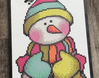 Snowman Diamond Painting Art Sign, Use Your Leftover Drills