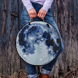 Full Moon Diamond Art Painting Kit, DIY Craft Kit for Adult Beginners image 1
