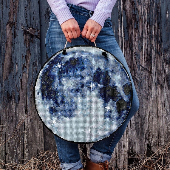 Full Moon Diamond Art Painting Kit, DIY Craft Kit for Adult Beginners