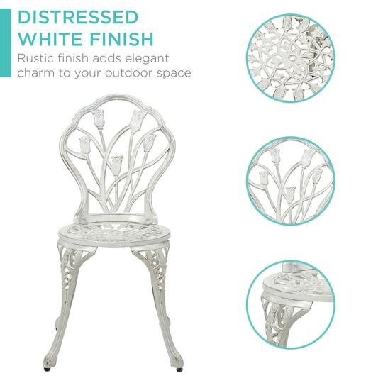 Conjunto de muebles de patio bistro de aluminio fundido de 3 | Etsy