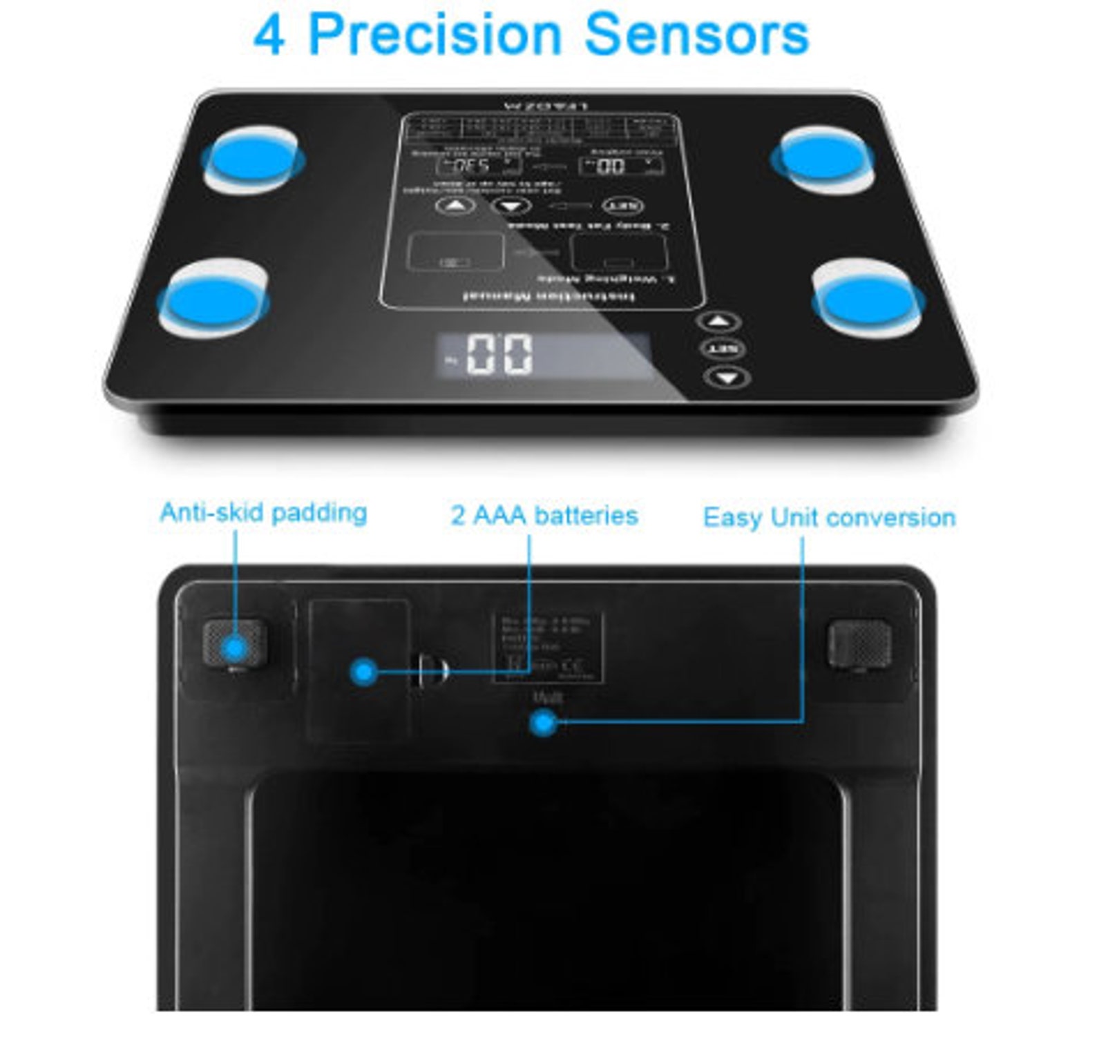 Electronic LCD Digital Body Fat Scale 180KG/100g Health Etsy