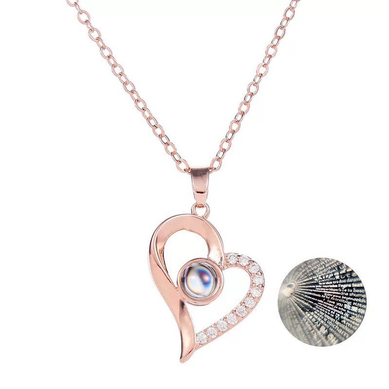 Nano Jewelry Projection Necklace Body Chain Store I Love You Etsy