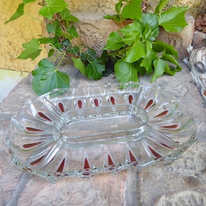 Serving bowl WALTHER GLAS with 5 vintage dividers
