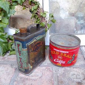 Vintage BLECHDOSE rot oder grün-schwarz
