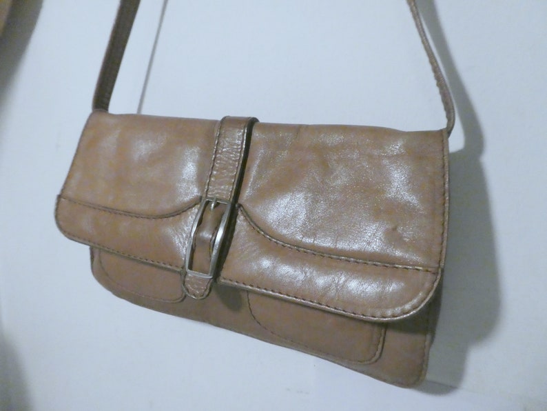 Vintage shoulder bag soft leather clutch